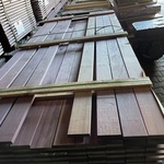 Ca. 19x Purple Heart hardhouten planken geschaafd, 21x95mm, lengte 245